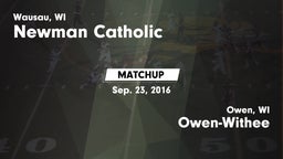 Matchup: Newman vs. Owen-Withee  2016