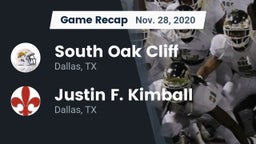 Recap: South Oak Cliff  vs. Justin F. Kimball  2020