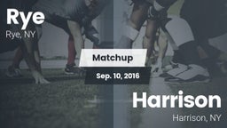 Matchup: Rye vs. Harrison  2016