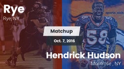 Matchup: Rye vs. Hendrick Hudson  2016