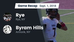 Recap: Rye  vs. Byram Hills  2018