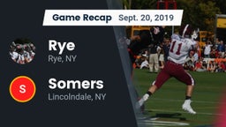 Recap: Rye  vs. Somers  2019