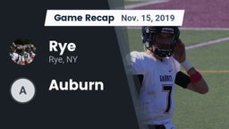 Recap: Rye  vs. Auburn  2019