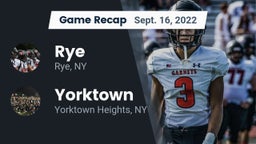Recap: Rye  vs. Yorktown  2022
