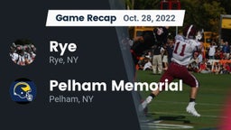 Recap: Rye  vs. Pelham Memorial  2022