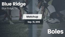 Matchup: Blue Ridge vs. Boles 2016
