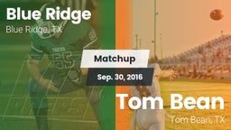 Matchup: Blue Ridge vs. Tom Bean  2016