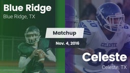 Matchup: Blue Ridge vs. Celeste  2016