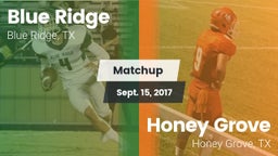 Matchup: Blue Ridge vs. Honey Grove  2017