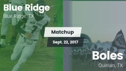 Matchup: Blue Ridge vs. Boles  2017