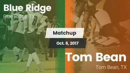 Matchup: Blue Ridge vs. Tom Bean  2017