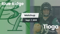 Matchup: Blue Ridge vs. Tioga  2018