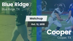 Matchup: Blue Ridge vs. Cooper  2018