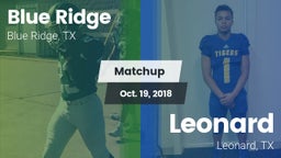 Matchup: Blue Ridge vs. Leonard  2018
