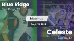 Matchup: Blue Ridge vs. Celeste  2019