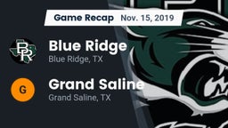 Recap: Blue Ridge  vs. Grand Saline  2019