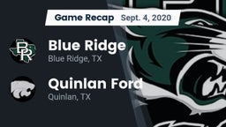 Recap: Blue Ridge  vs. Quinlan Ford  2020