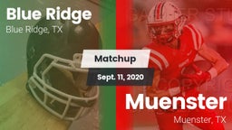 Matchup: Blue Ridge vs. Muenster  2020