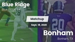 Matchup: Blue Ridge vs. Bonham  2020