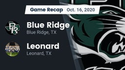 Recap: Blue Ridge  vs. Leonard  2020