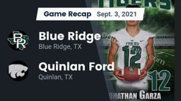 Recap: Blue Ridge  vs. Quinlan Ford  2021