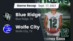 Recap: Blue Ridge  vs. Wolfe City  2021