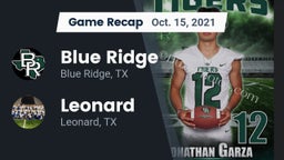 Recap: Blue Ridge  vs. Leonard  2021