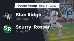 Recap: Blue Ridge  vs. Scurry-Rosser  2022