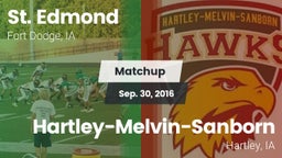 Matchup: St. Edmond vs. Hartley-Melvin-Sanborn  2016