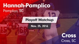 Matchup: Hannah-Pamplico vs. Cross  2016