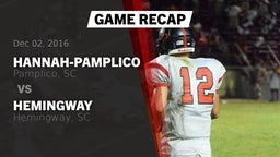 Recap: Hannah-Pamplico  vs. Hemingway  2016