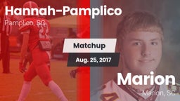 Matchup: Hannah-Pamplico vs. Marion  2017