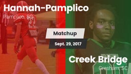 Matchup: Hannah-Pamplico vs. Creek Bridge  2017