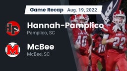 Recap: Hannah-Pamplico  vs. McBee  2022