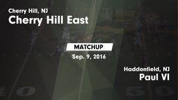 Matchup: Cherry Hill East vs. Paul VI  2016