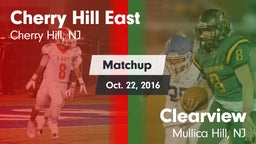Matchup: Cherry Hill East vs. Clearview  2016