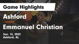 Ashford  vs Emmanuel Christian Game Highlights - Jan. 13, 2023