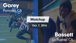 Matchup: Garey vs. Bassett  2016