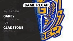 Recap: Garey  vs. Gladstone  2016