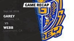 Recap: Garey  vs. Webb  2016