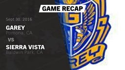 Recap: Garey  vs. Sierra Vista  2016