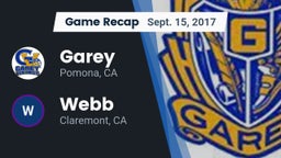 Recap: Garey  vs. Webb  2017