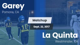 Matchup: Garey vs. La Quinta  2017