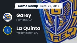 Recap: Garey  vs. La Quinta  2017