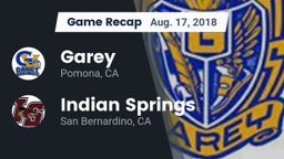 Recap: Garey  vs. Indian Springs  2018