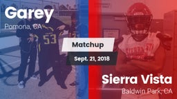 Matchup: Garey vs. Sierra Vista  2018