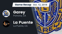 Recap: Garey  vs. La Puente  2018