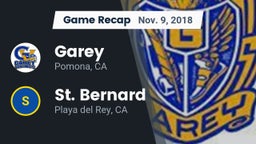 Recap: Garey  vs. St. Bernard  2018