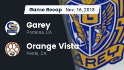 Recap: Garey  vs. Orange Vista  2018