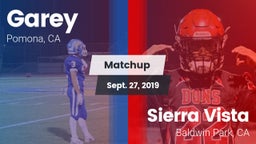 Matchup: Garey vs. Sierra Vista  2019